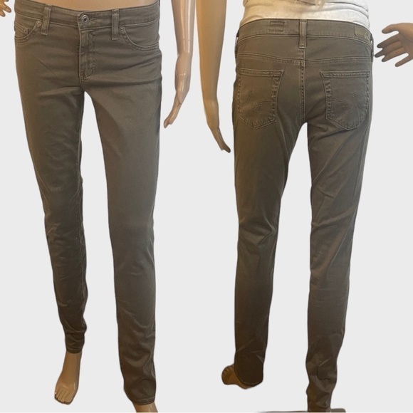 AG Adriano Goldschmied Light Brown Super Skinny Fit Jeggings - Picture 1 of 14